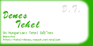 denes tehel business card